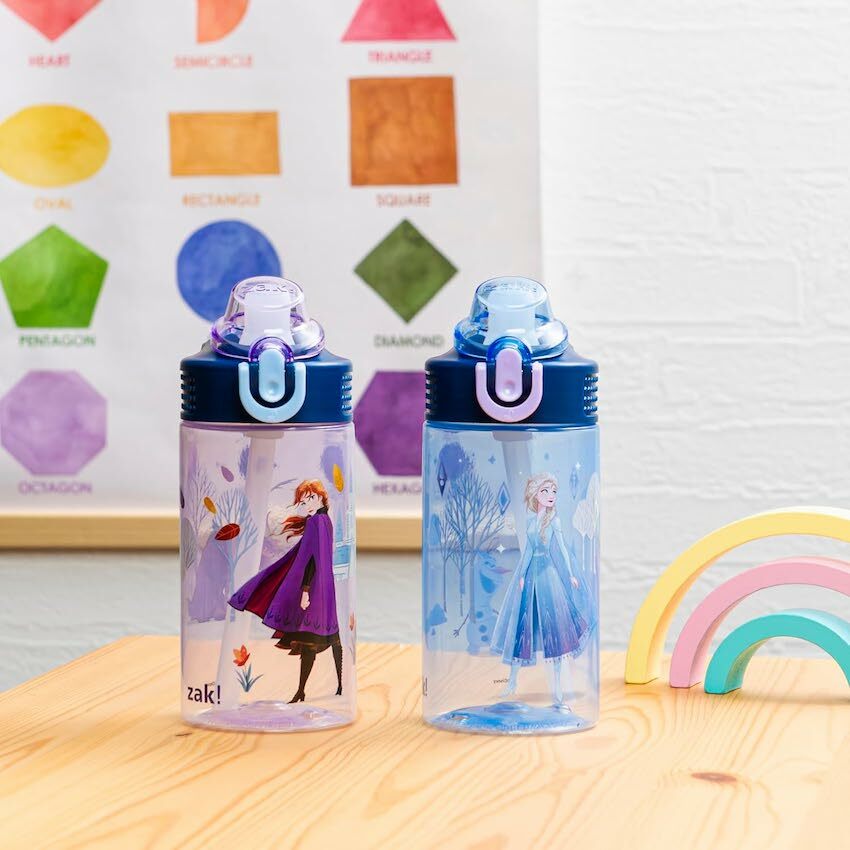 美國 Zak Designs Frozen 16oz 兒童吸管水樽 (2個裝)