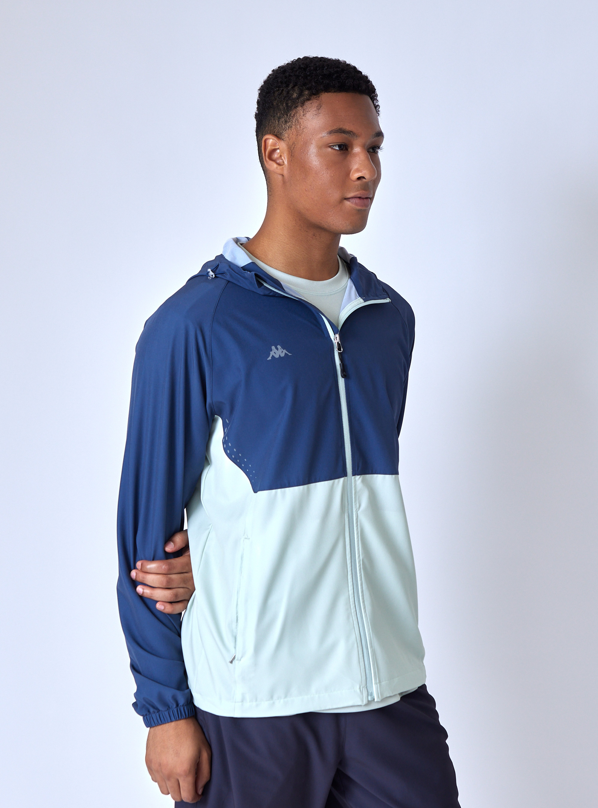 男女適穿 抗UV透氣拼接風衣外套