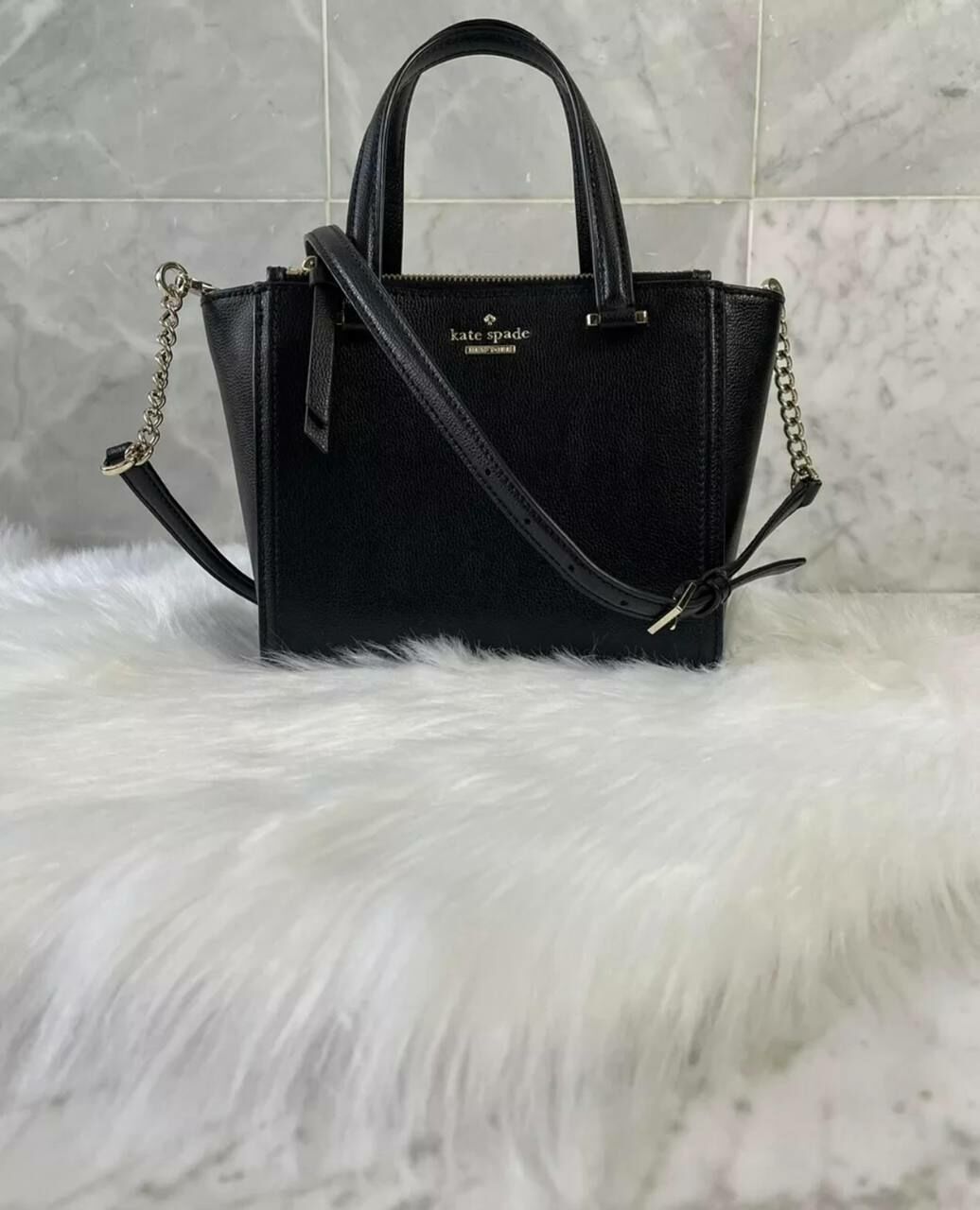 [U] EA KATE SPADE WKRU5650 PATTERSON DRIVE MINI KONA WOMEN'S LEATHER HANDBAG,BLACK, 98687283830 (UEA791)