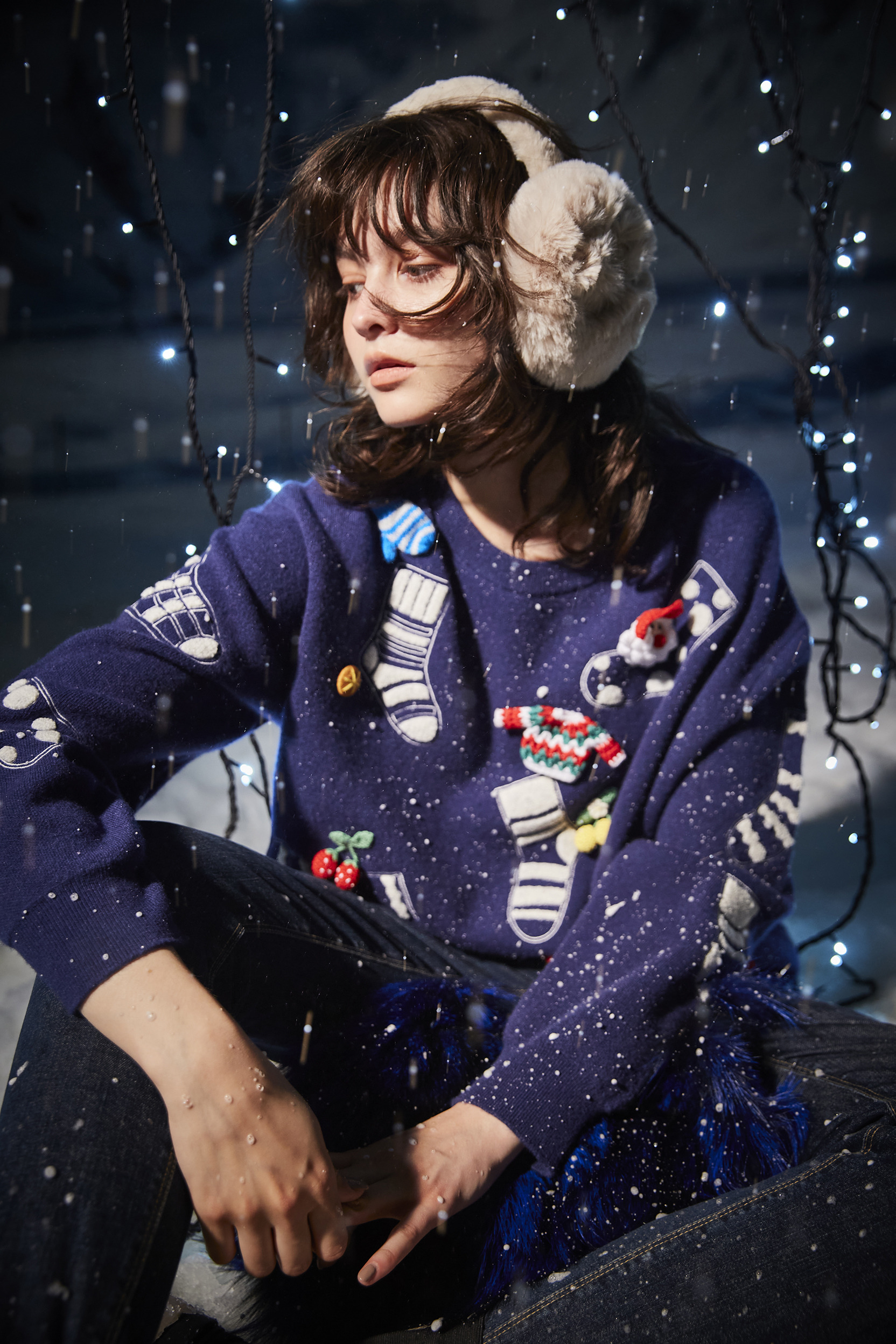 BD15223A1 聖誕夜玩趣立體聖誕小物針織毛衣