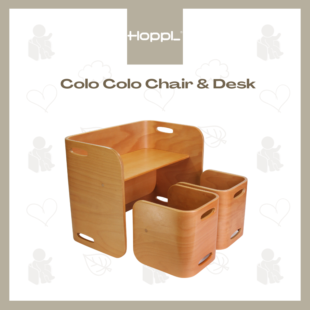 Hoppl ColoColo Chair & Desk ウォールナット ColoColo Chair & Desk : HOPPL（ホップル）｜ベビー用品の