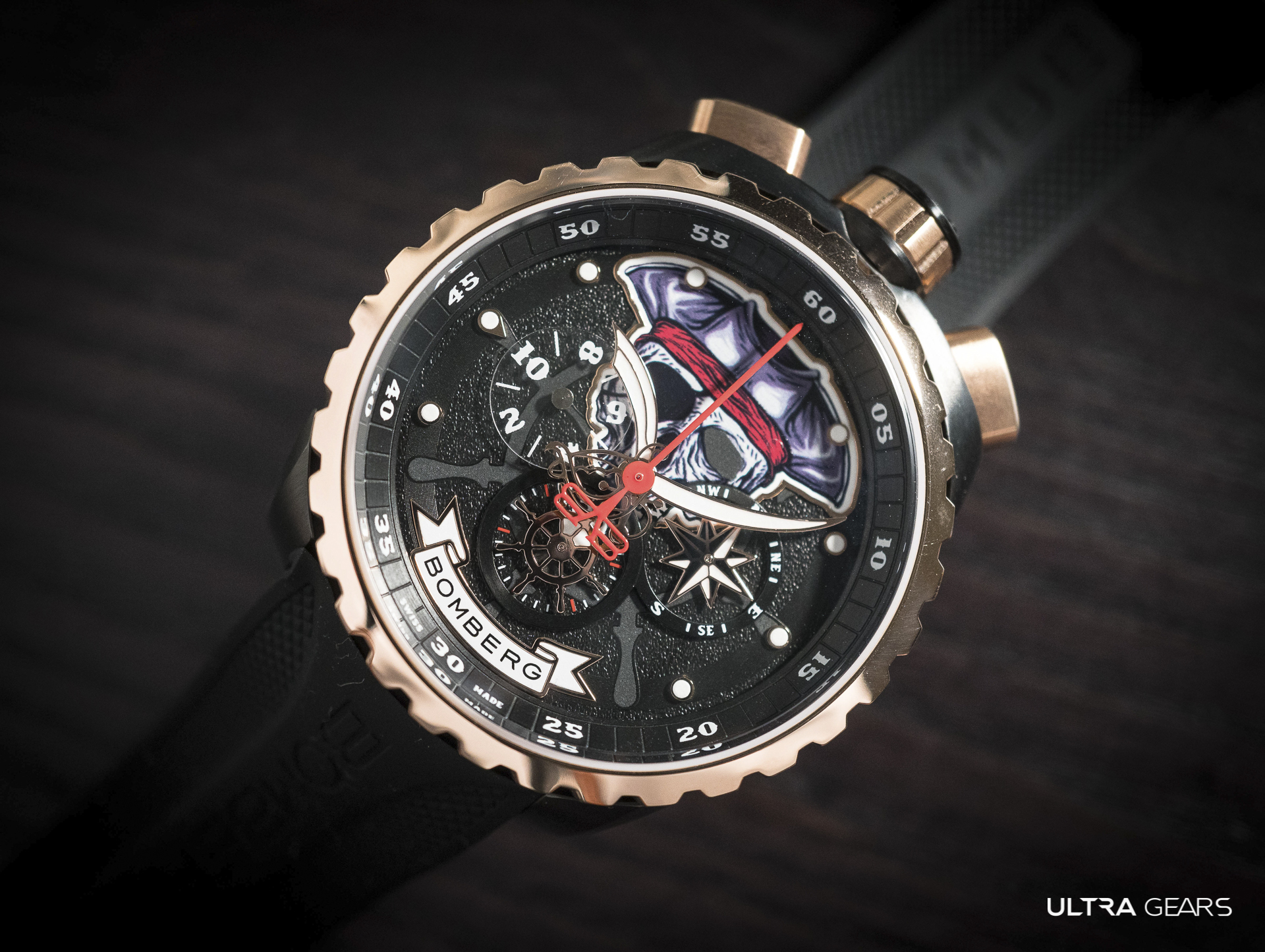 BOLT-68系列 海盜骷髏船長計時碼錶