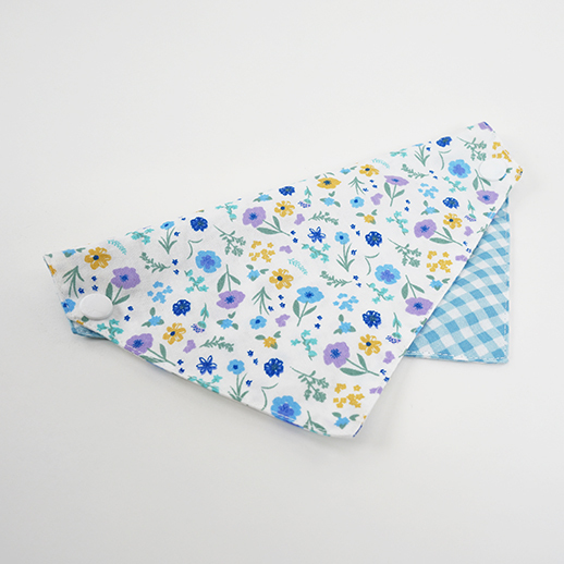 Double-sided Bandana (Blue Flower)