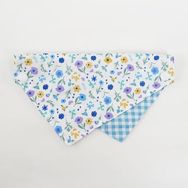 Double-sided Bandana (Blue Flower)