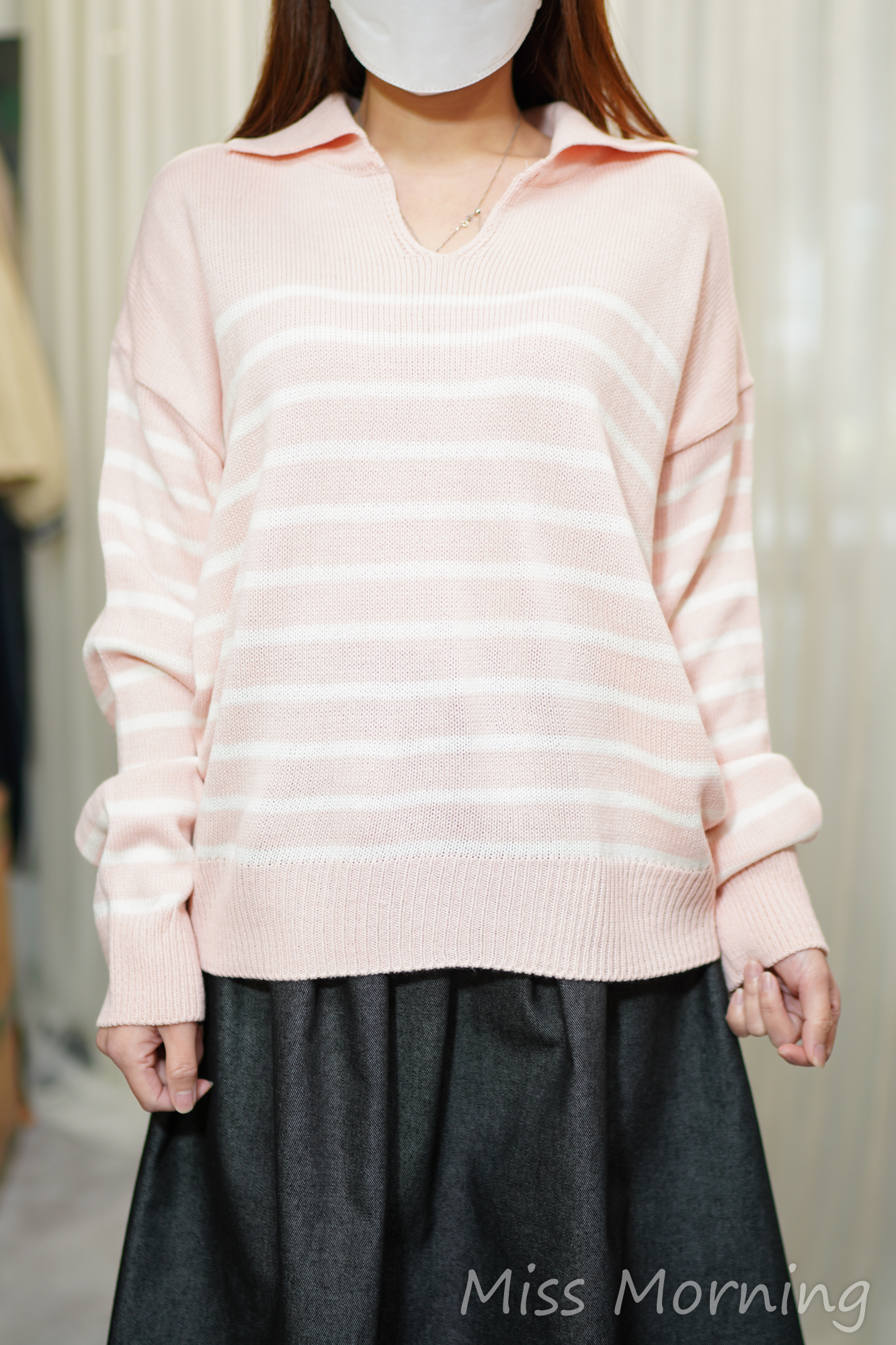 清新條子上衣(14432)&牛仔裙(33888)