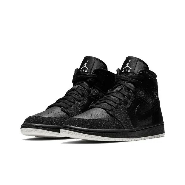 W Air Jordan 1 Mid 星空 黑 中筒 BQ6472-001