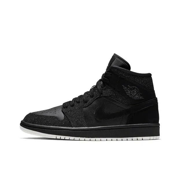 W Air Jordan 1 Mid 星空 黑 中筒 BQ6472-001