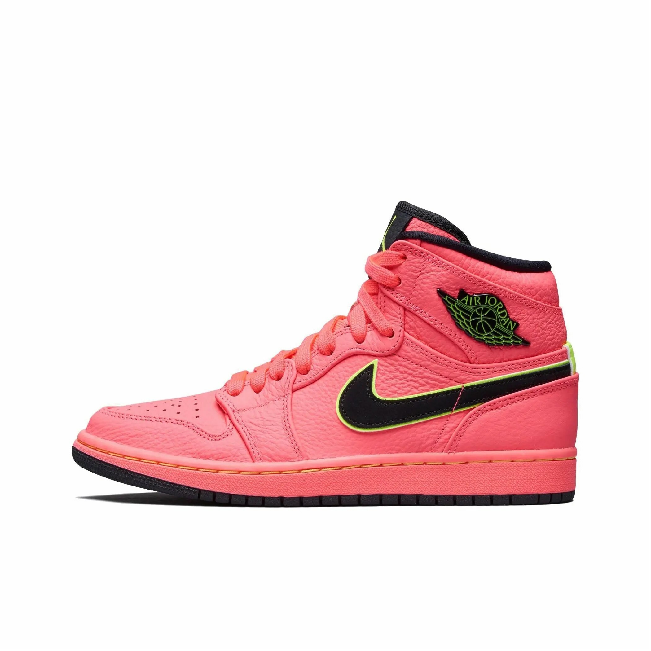 W Air Jordan 1 MID Hot Punch 西瓜紅 復古 高筒 AQ9131-600