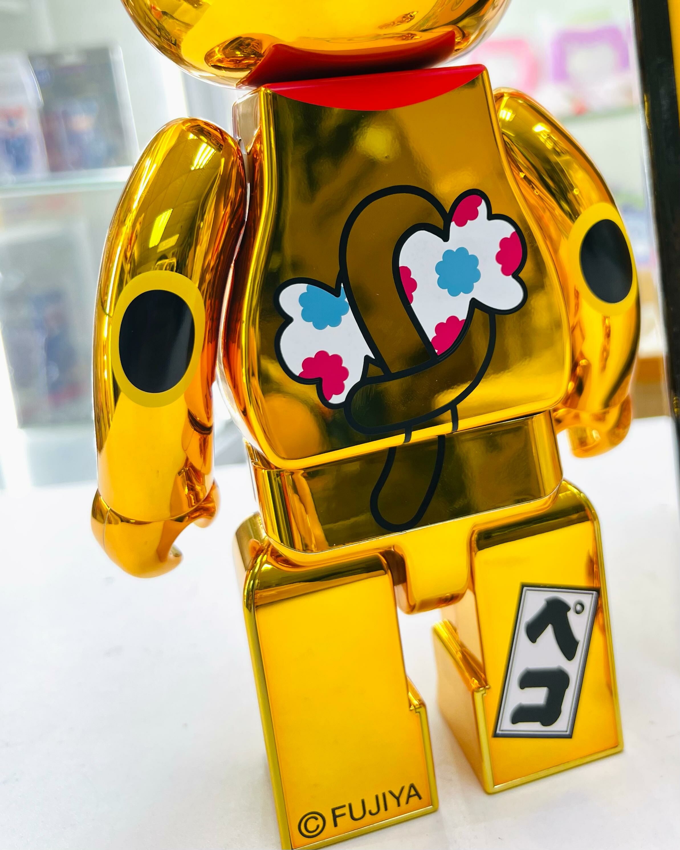 100%+400% NY@BRICK Maneki Neko Peko-chan Gold Plated