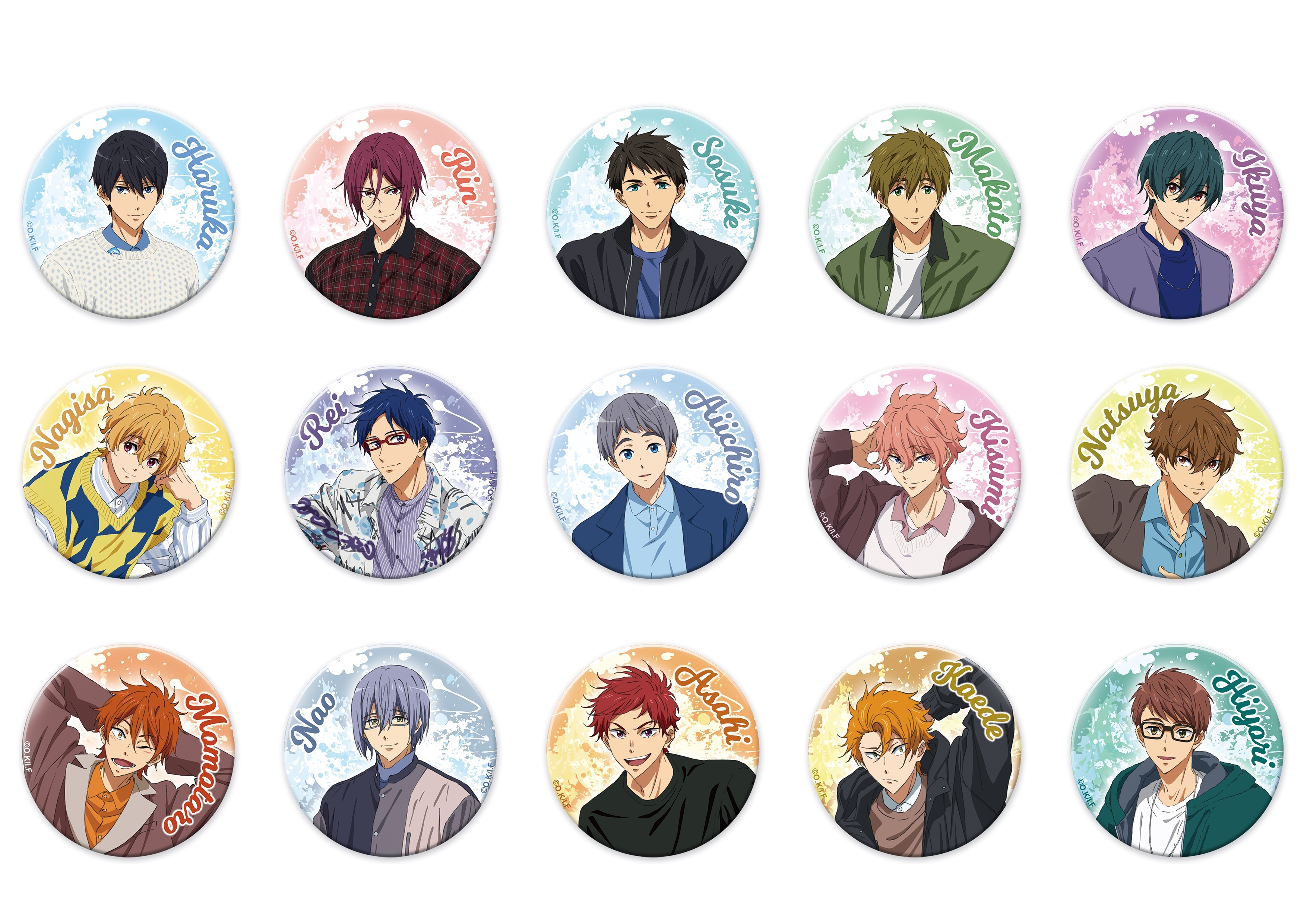 Free!十周年-圓形磁鐵-15款隨機