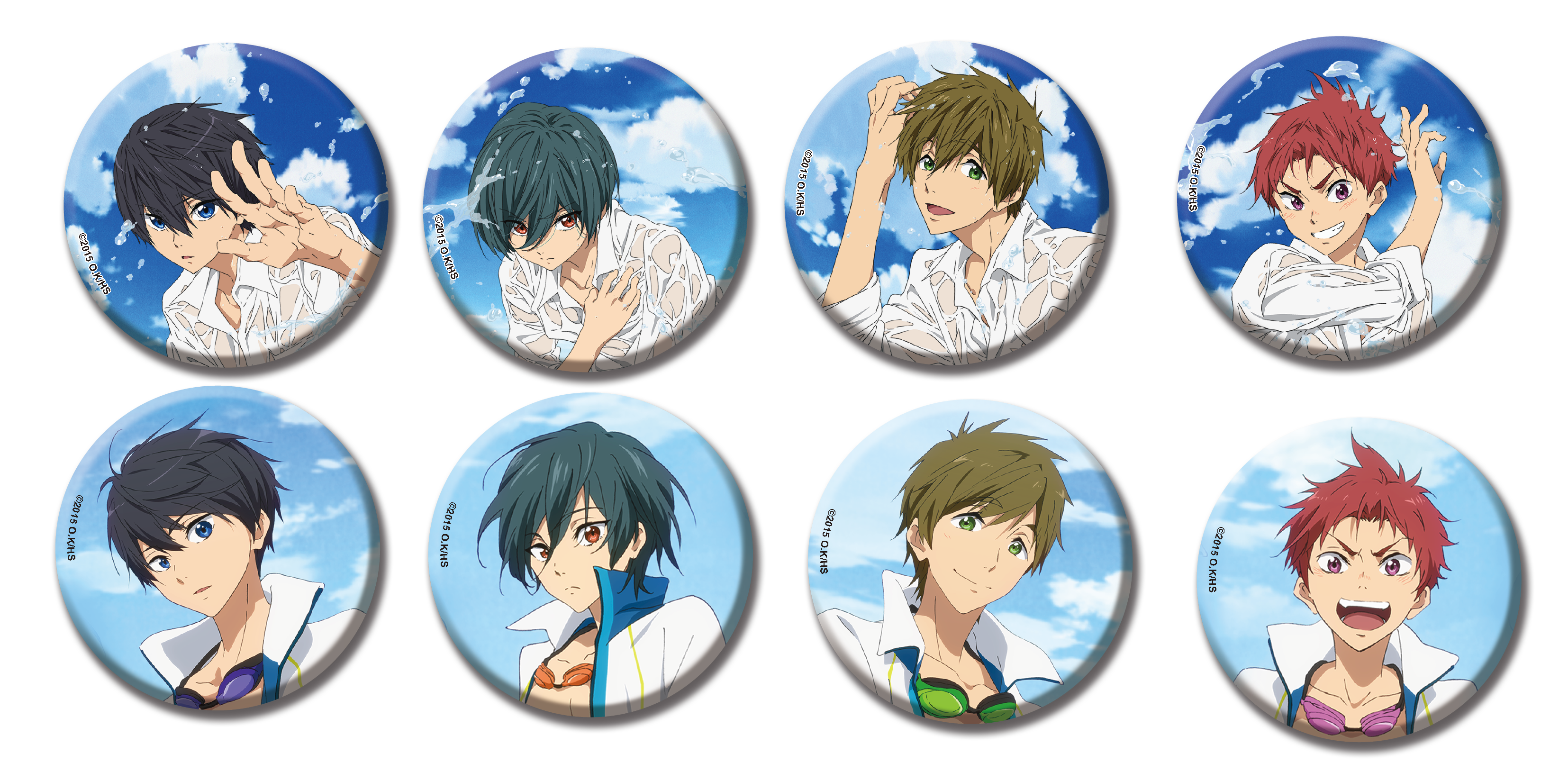 Free! High☆Speed!-圓形磁鐵(8款隨機)