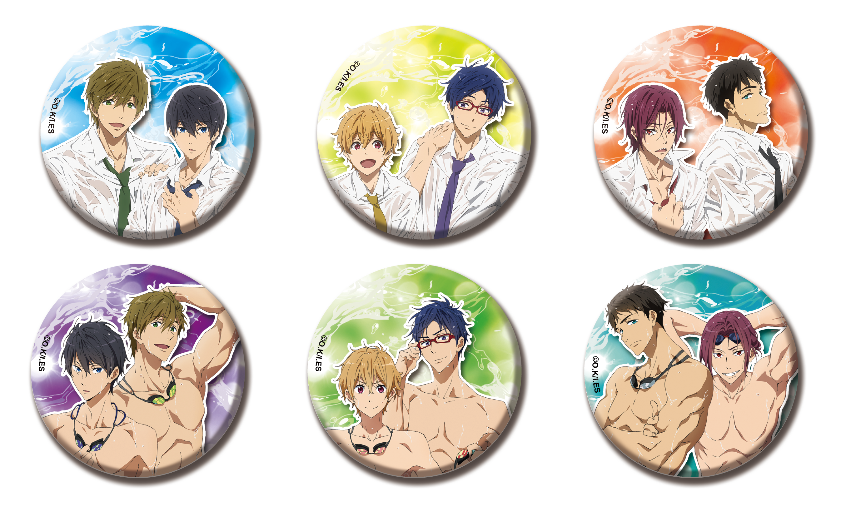 Free!ES-圓形磁鐵(6款隨機)