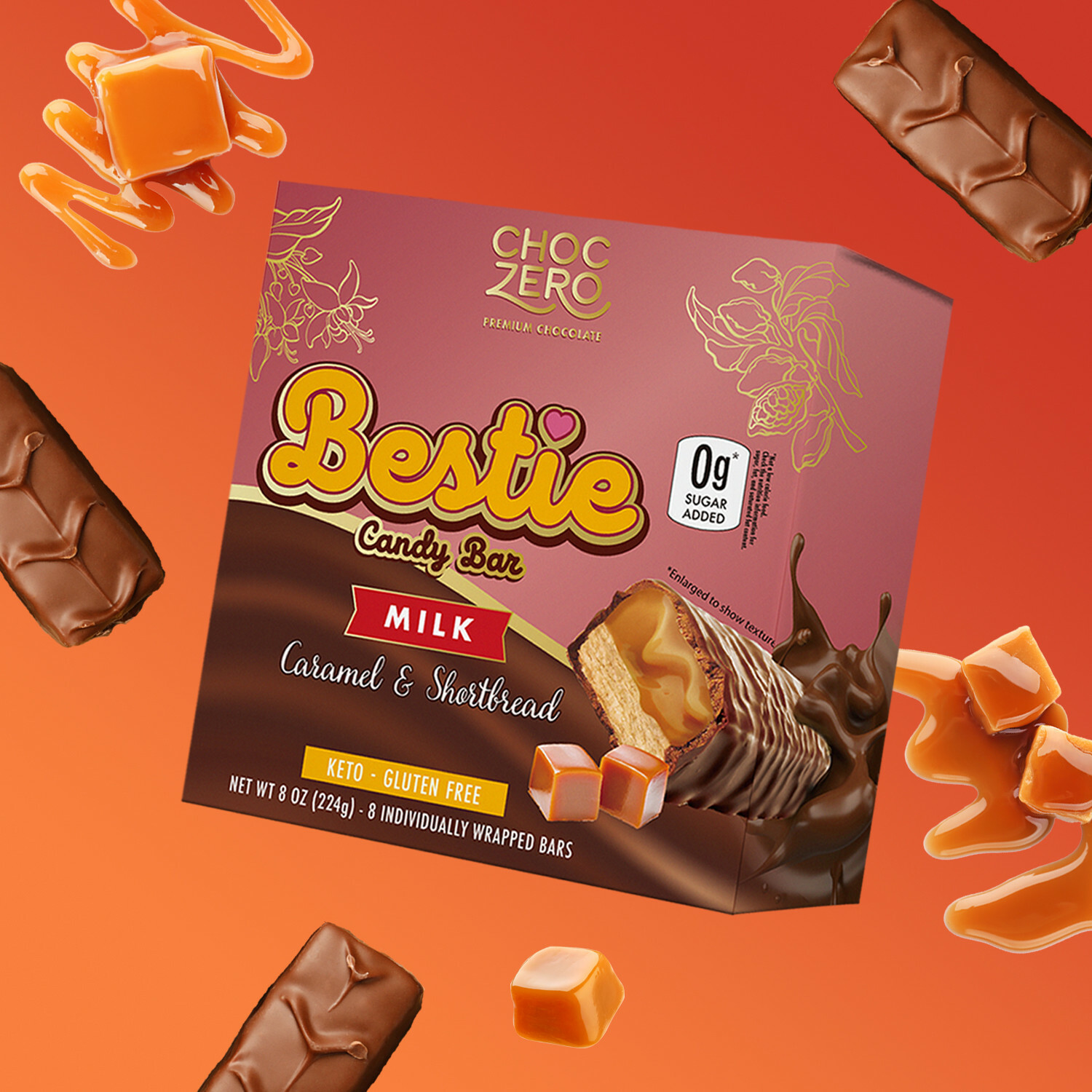 Choczero Bestie 焦糖脆餅朱古力棒 224g