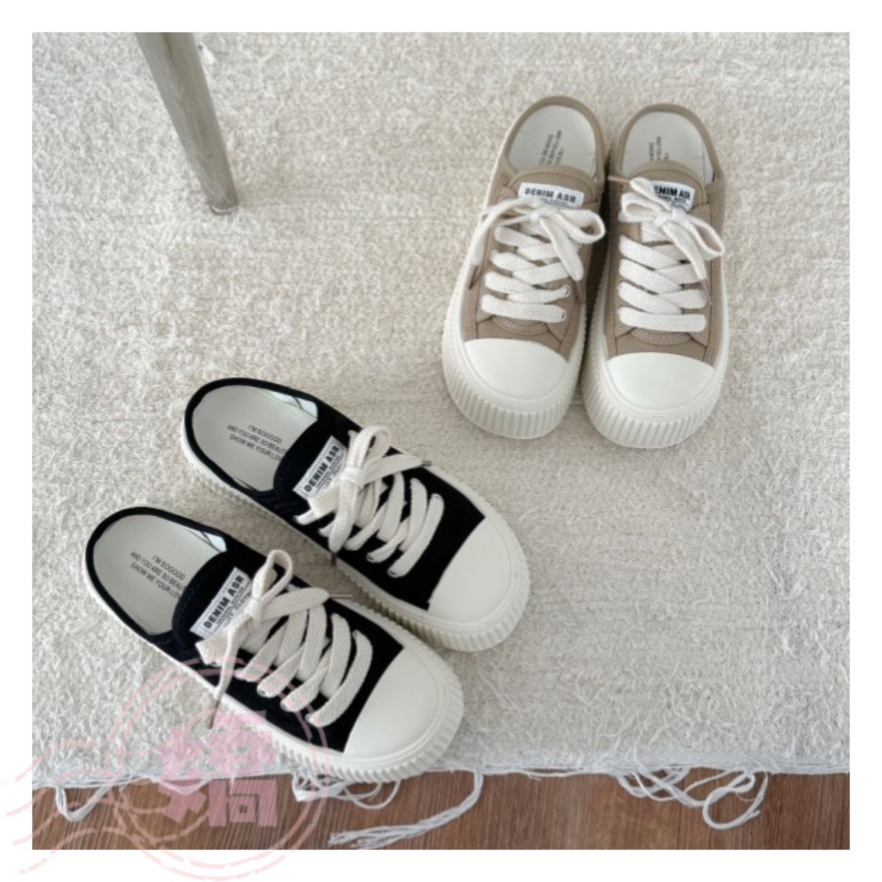 T27016復古英倫厚底餅乾鞋半拖(黑'卡)(225'230'235'240'245'250)