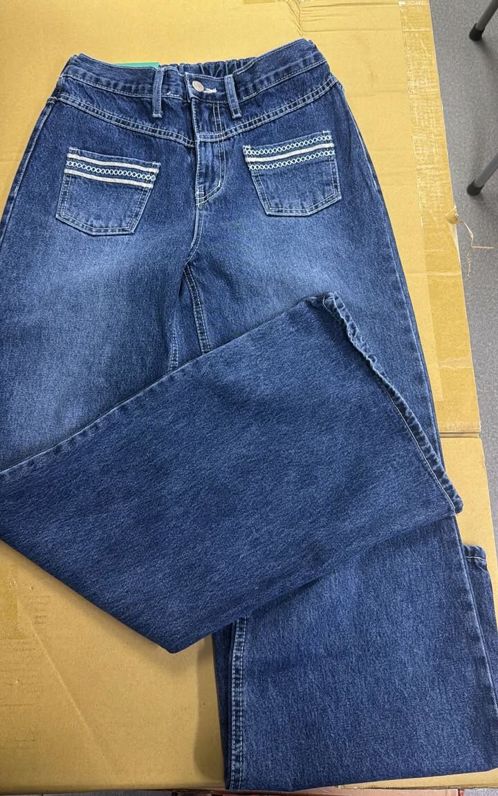 KR 韓國女裝半橡筋腰喇叭牛仔褲(K2 F349)