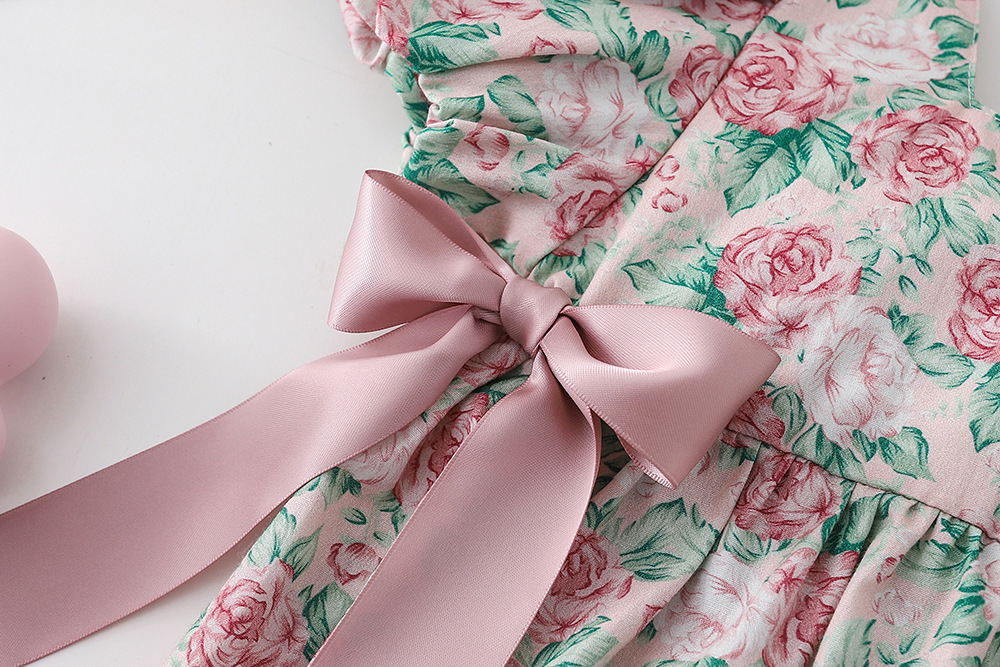 25 ins款絲絨玫瑰姐妹款-包屁衣-蝴蝶結