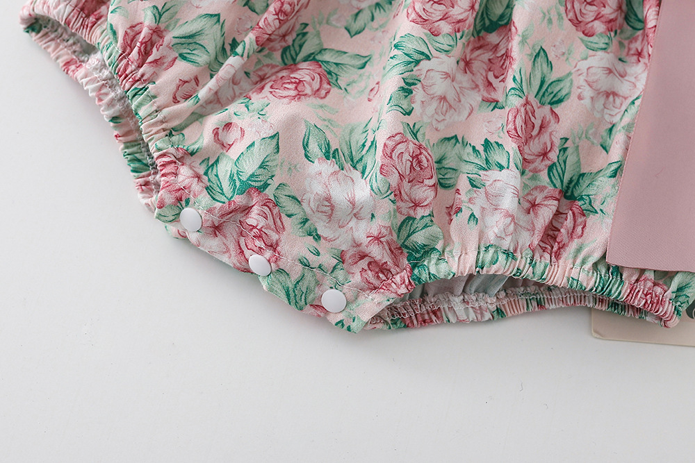 25 ins款絲絨玫瑰姐妹款-包屁衣-開襠