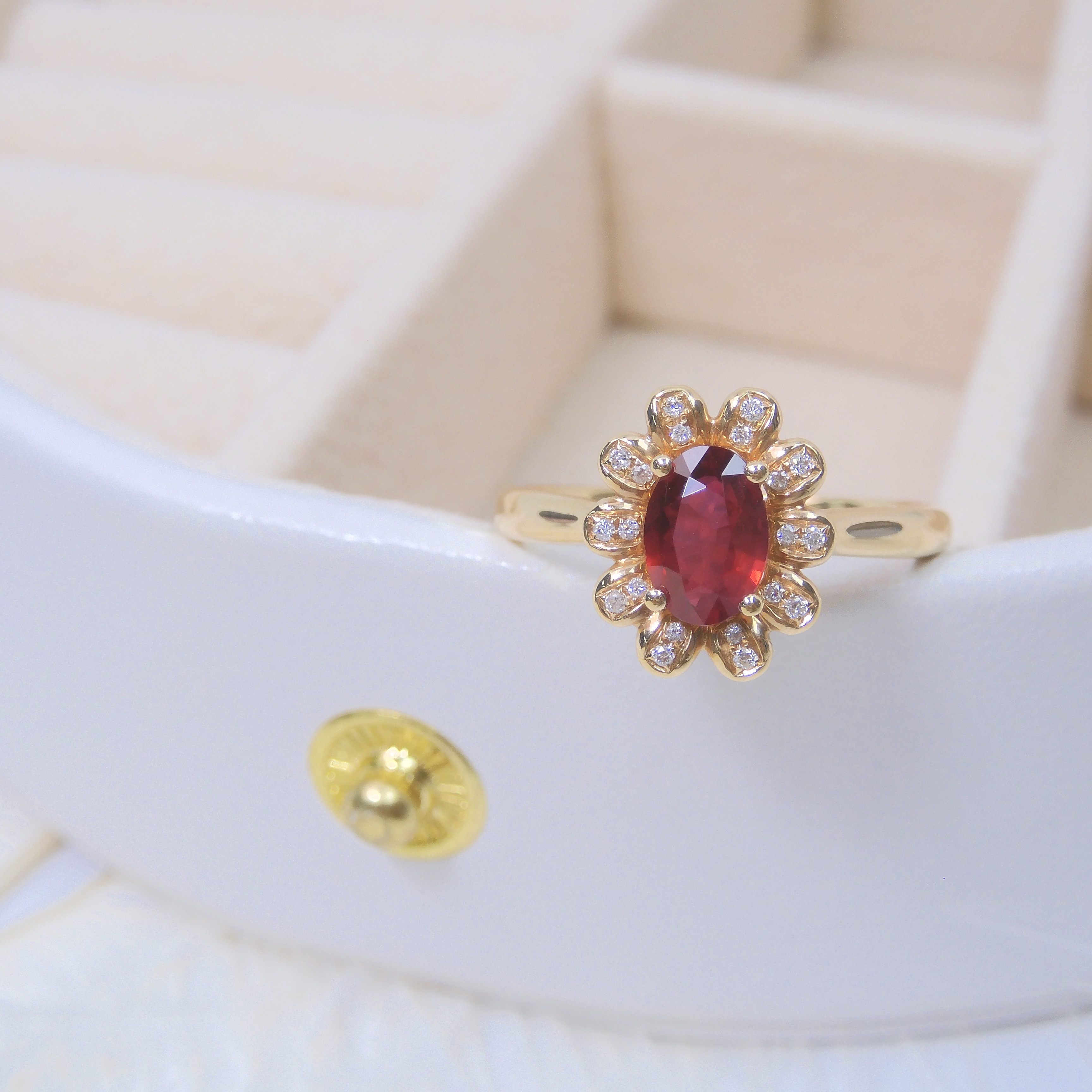 18K金 0.65ct 紅寶石戒指 (配國際證書)