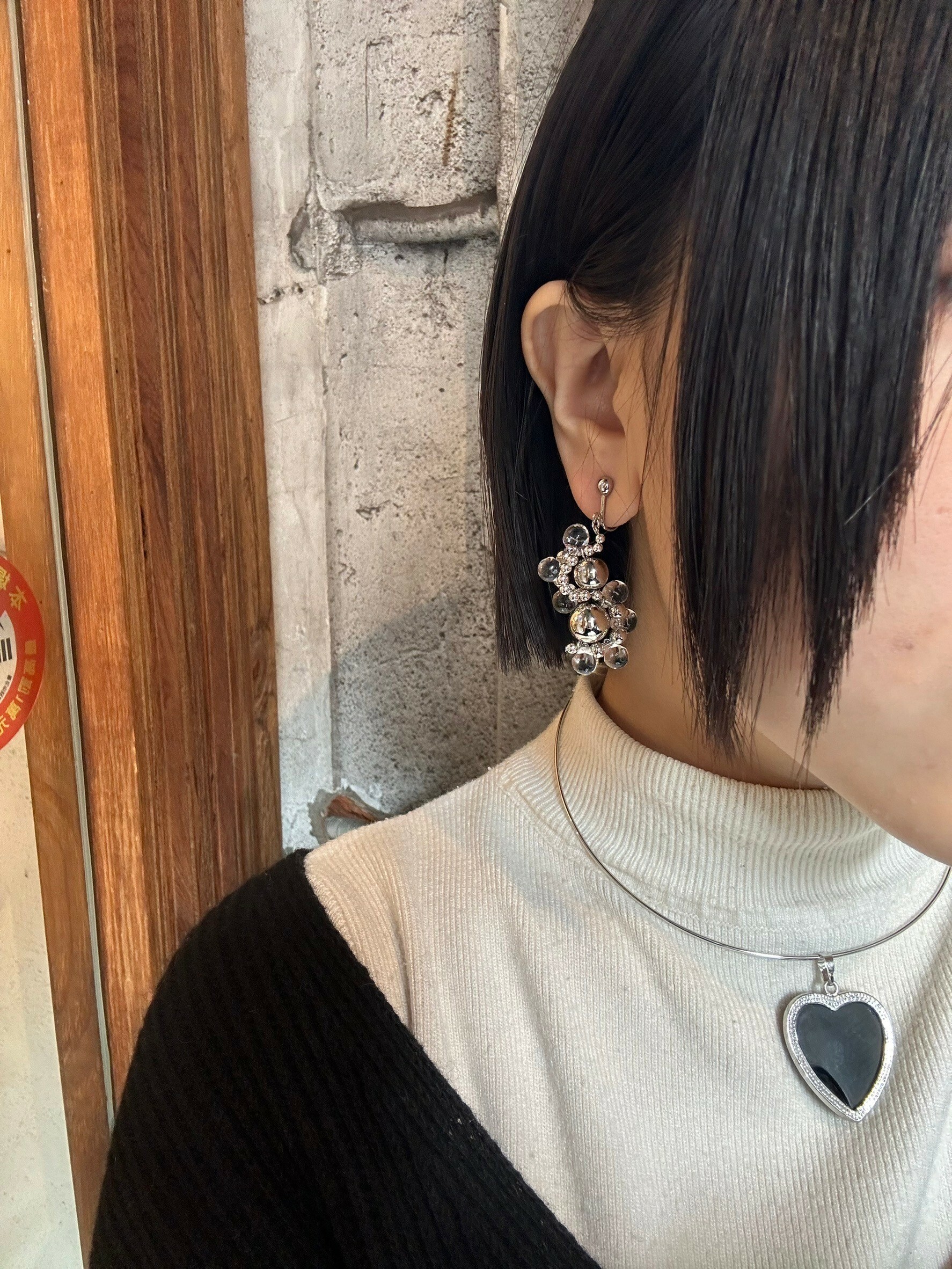 [Chouette Me.] clear drop pierce | NO.163