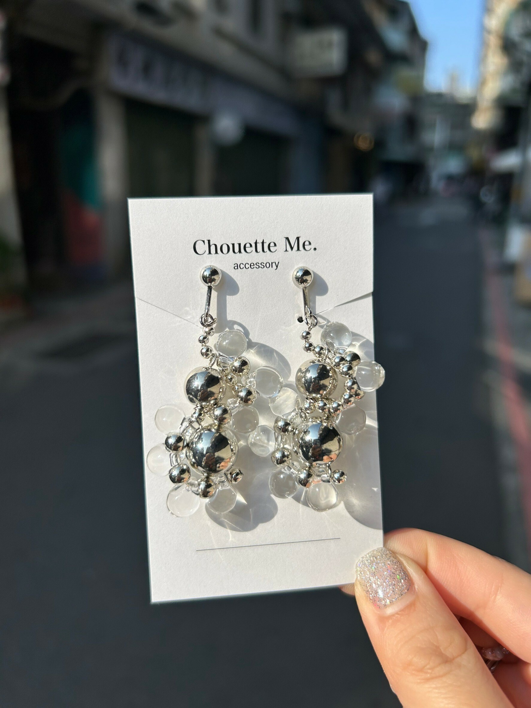 [Chouette Me.] clear drop pierce | NO.163