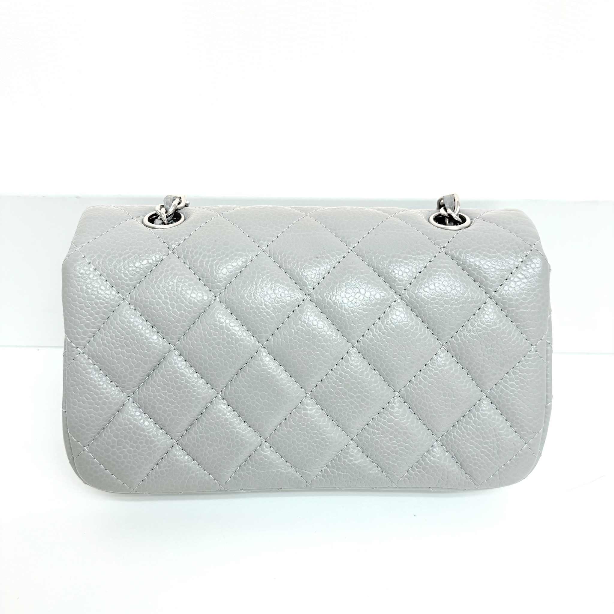 Chanel Classic Mini Flap Bag - Grey / Shw