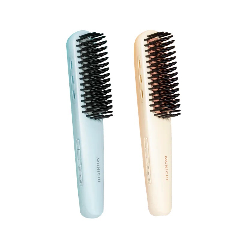 【MUNICHI沐尼黑】輕潤負離子溫控直髮梳(國際電壓)QQ1