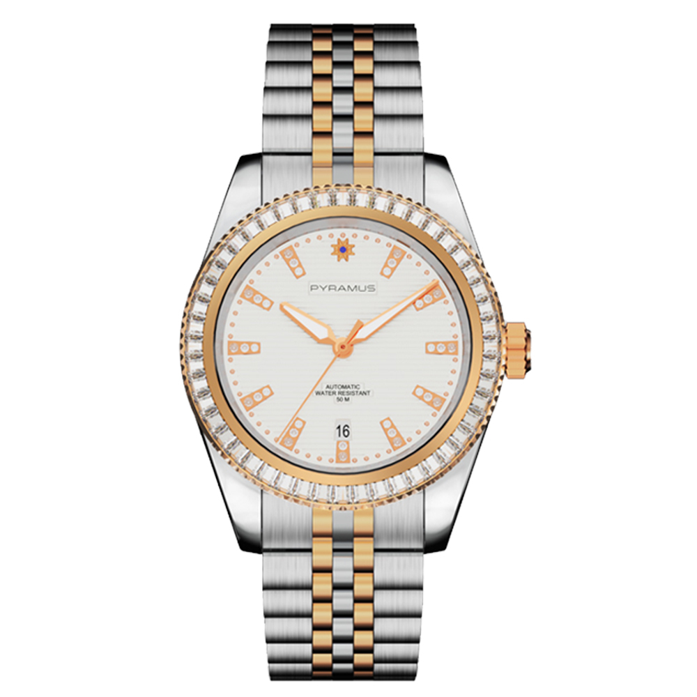 【PYRAMUS 帕爾麥斯】 PMS-009-S1 Twin Master 雙錶圈 晶鑽 機械 夜光 手錶 -