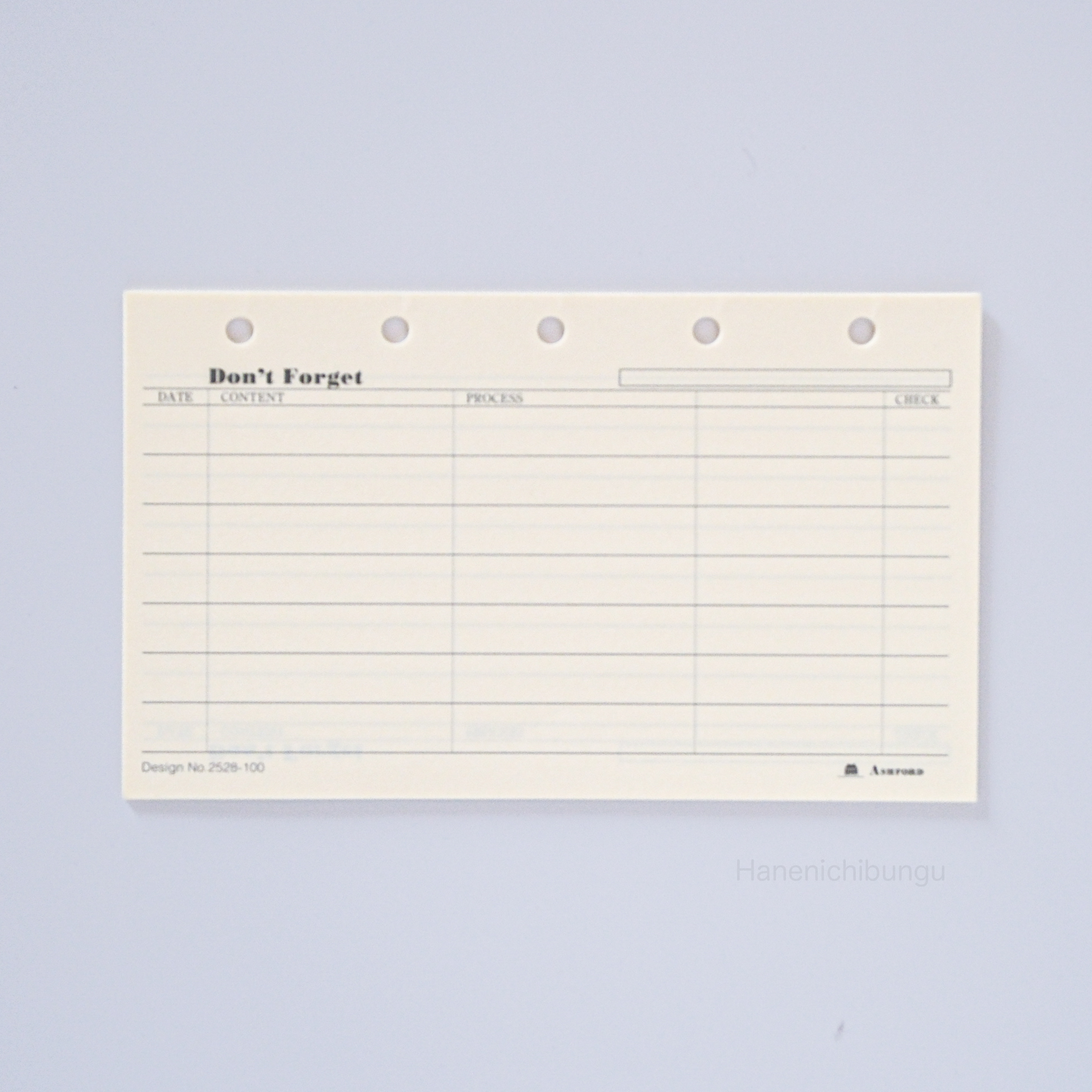 MICRO5／TO DO List 表格-橫式（30張入）