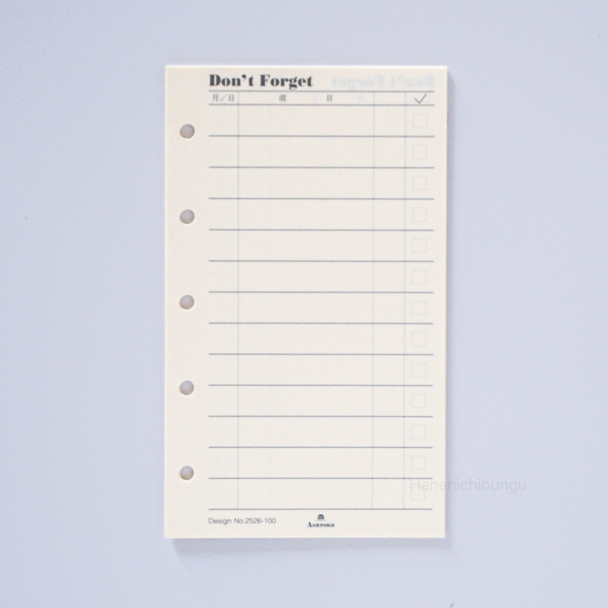 MICRO5／TO DO List 表格（30張入）