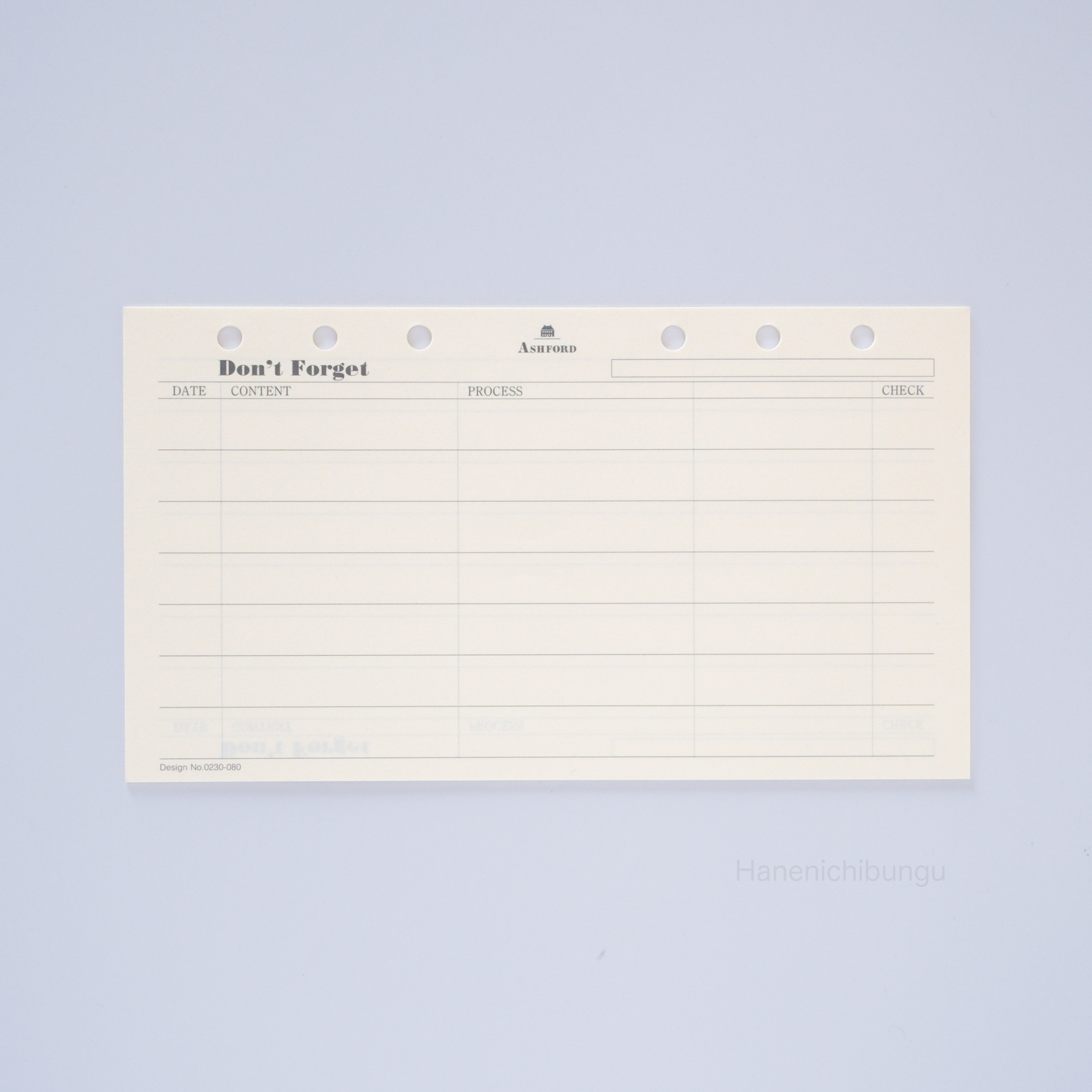 BIBLE／TO DO List 表格-橫式（30張入）