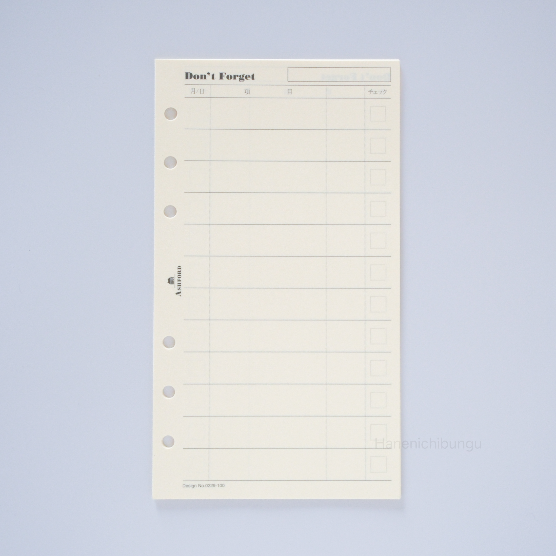 BIBLE／TO DO List 表格（30張入）