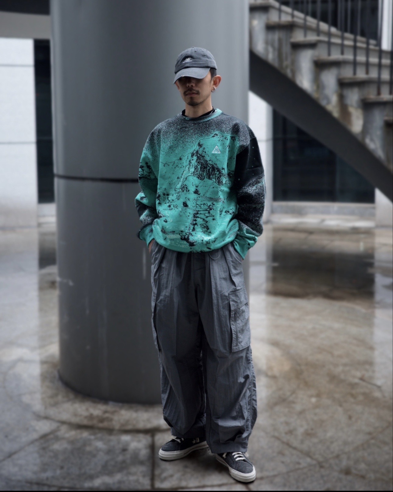 #出清 NIKE ACG Therma-FIT 山脈印花 內刷毛刺繡  重磅大學T DQ5792-369