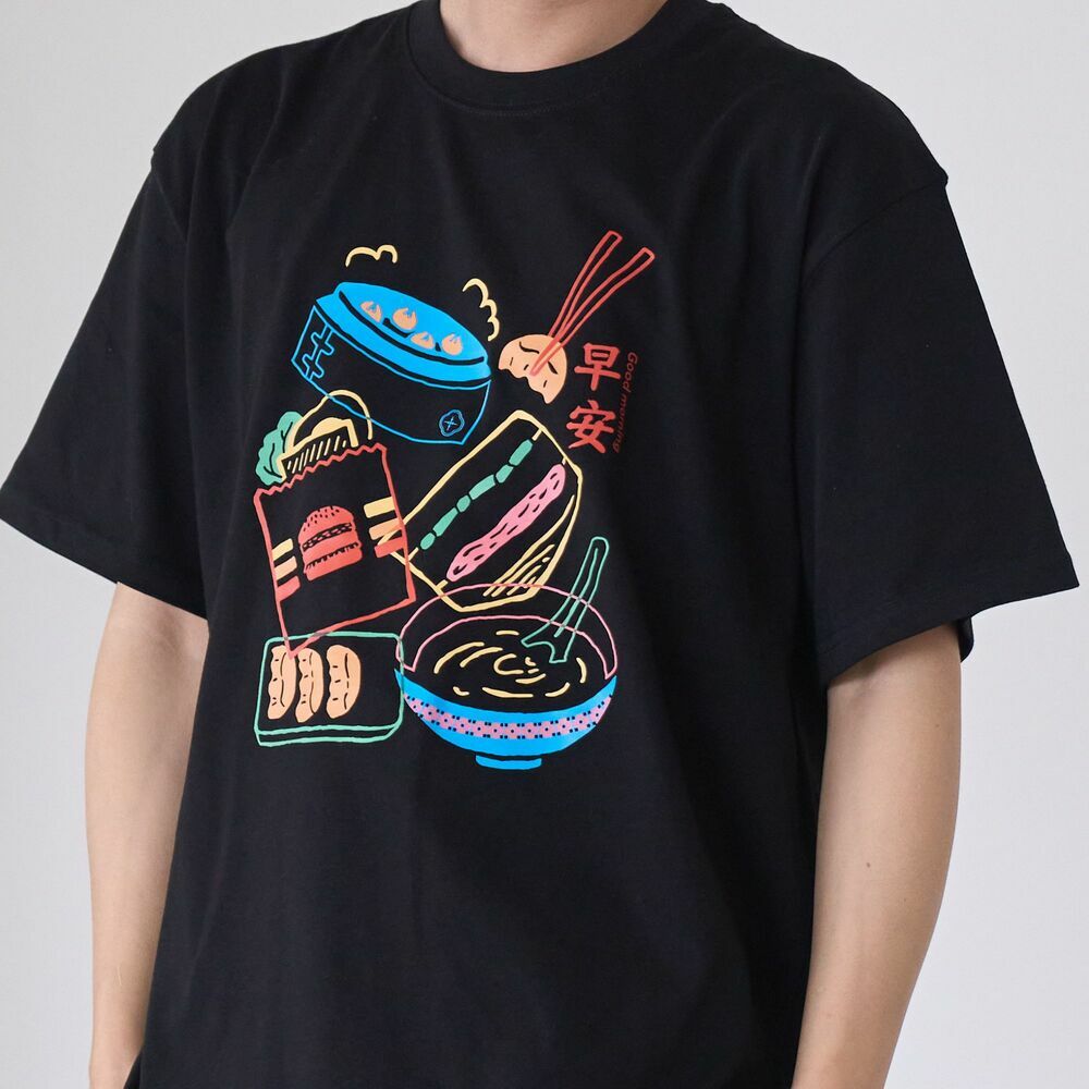 Oversized T-Shirt/Breakfirst in Taiwan/Taiwanese Neon Color/Black