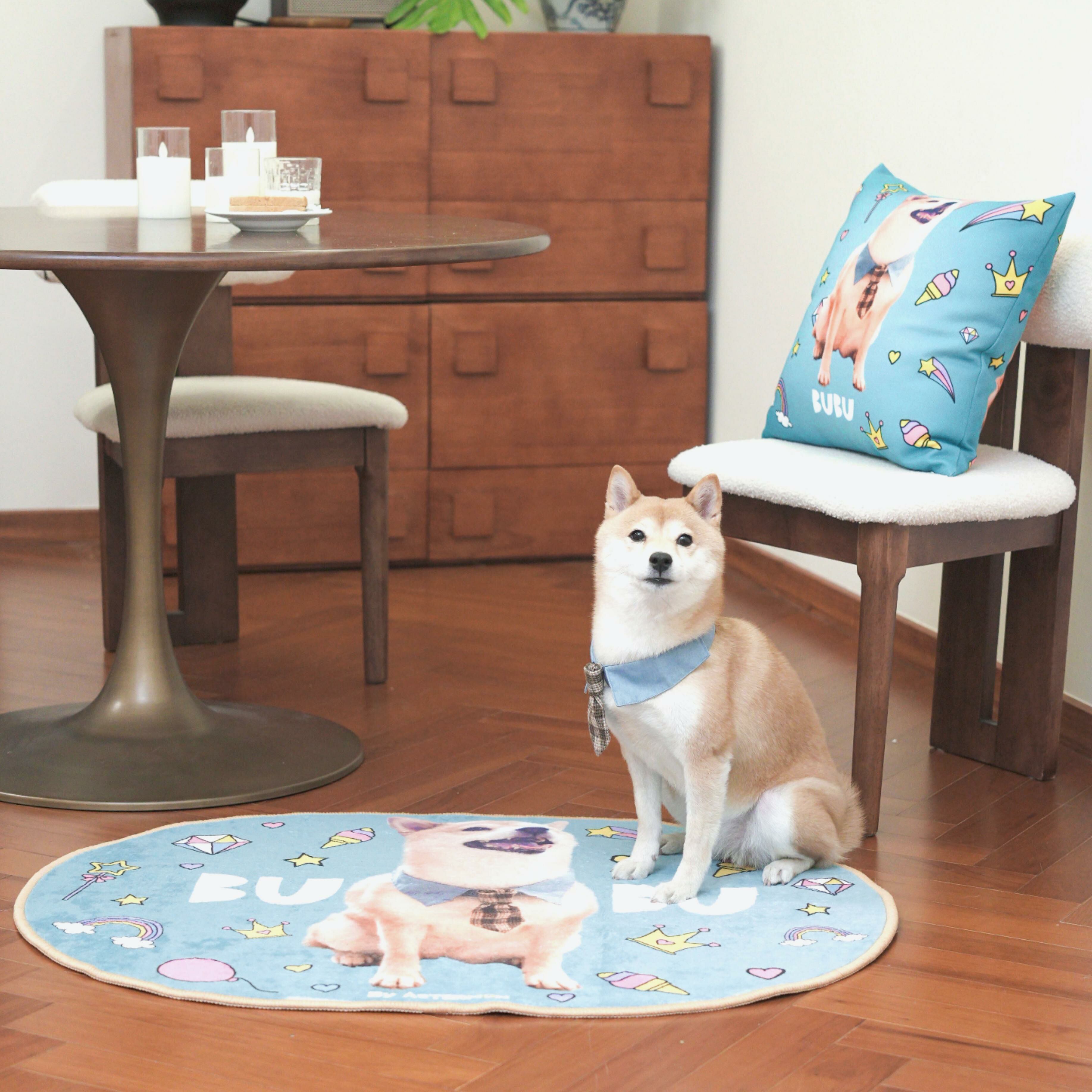 Blue Diamond Planet Cushion