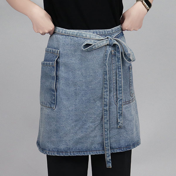半身水洗牛仔圍裙