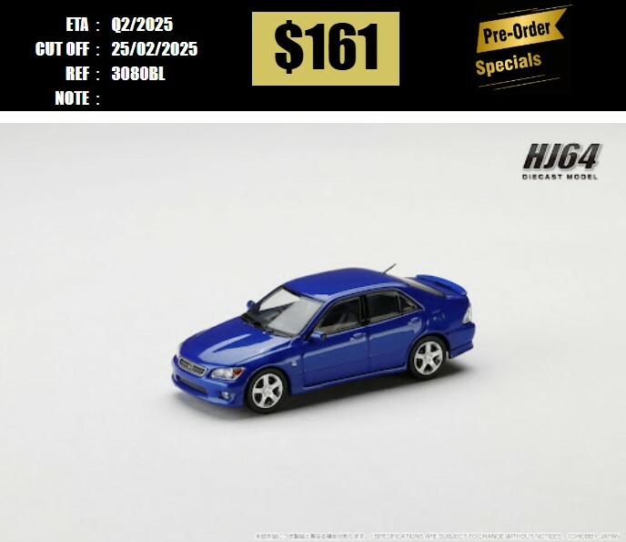 PO-$161 * HOBBY JAPAN * 1:64 LEXUS IS 200 (E10) 1999 BLUE HJ643080BL [OD20/02]