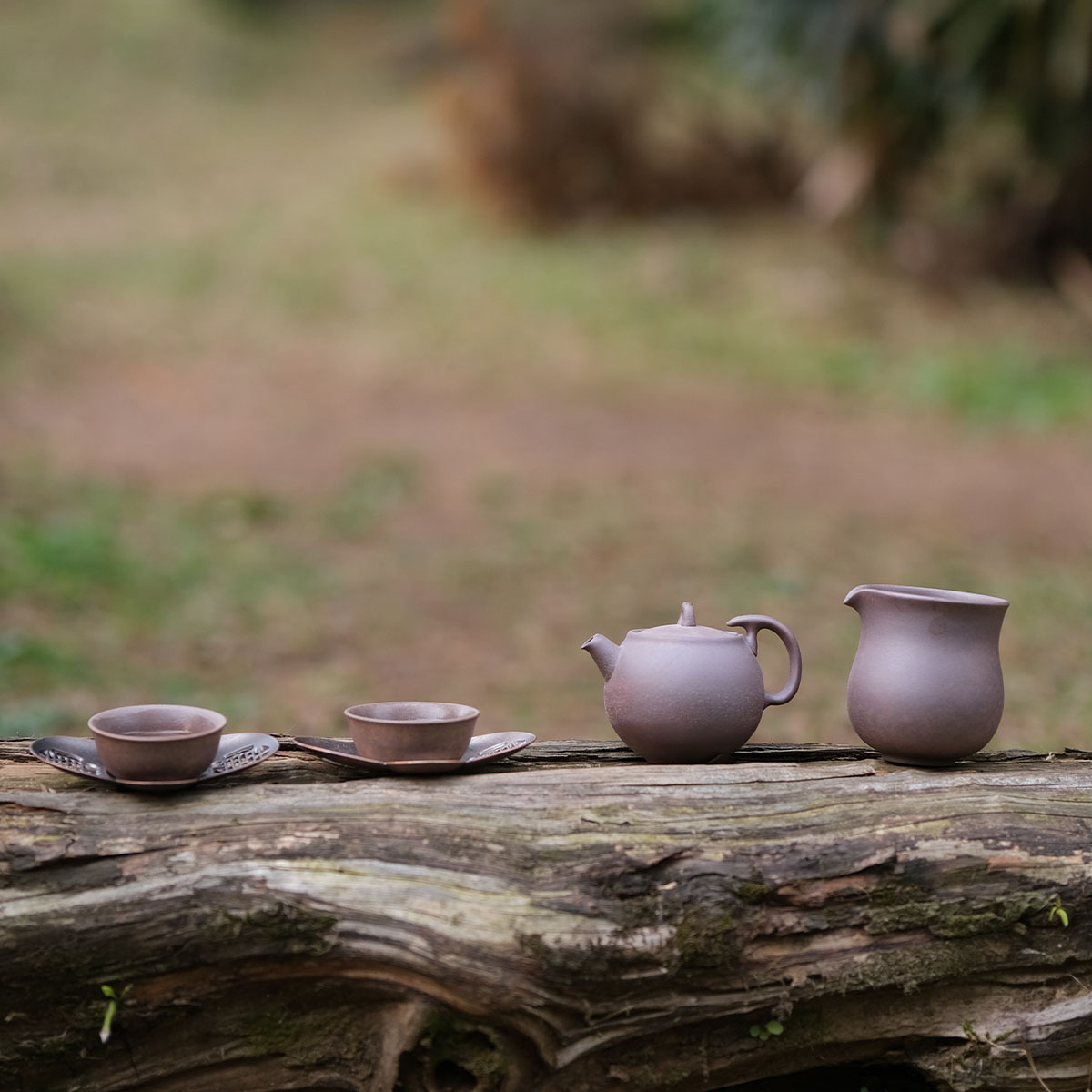 春遊趣｜老岩泥滿好壺+滿好中茶海+滿好品茗杯_雙杯組(火)