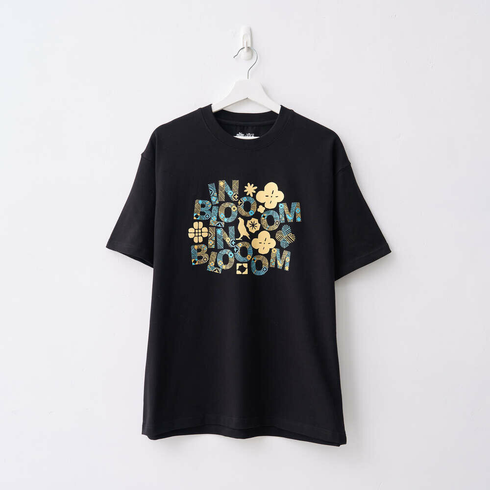 印花樂寬版落肩T恤