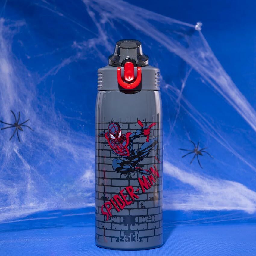 美國 Zak Designs 不鏽鋼真空兒童保溫吸管瓶水壺 - SpiderMan