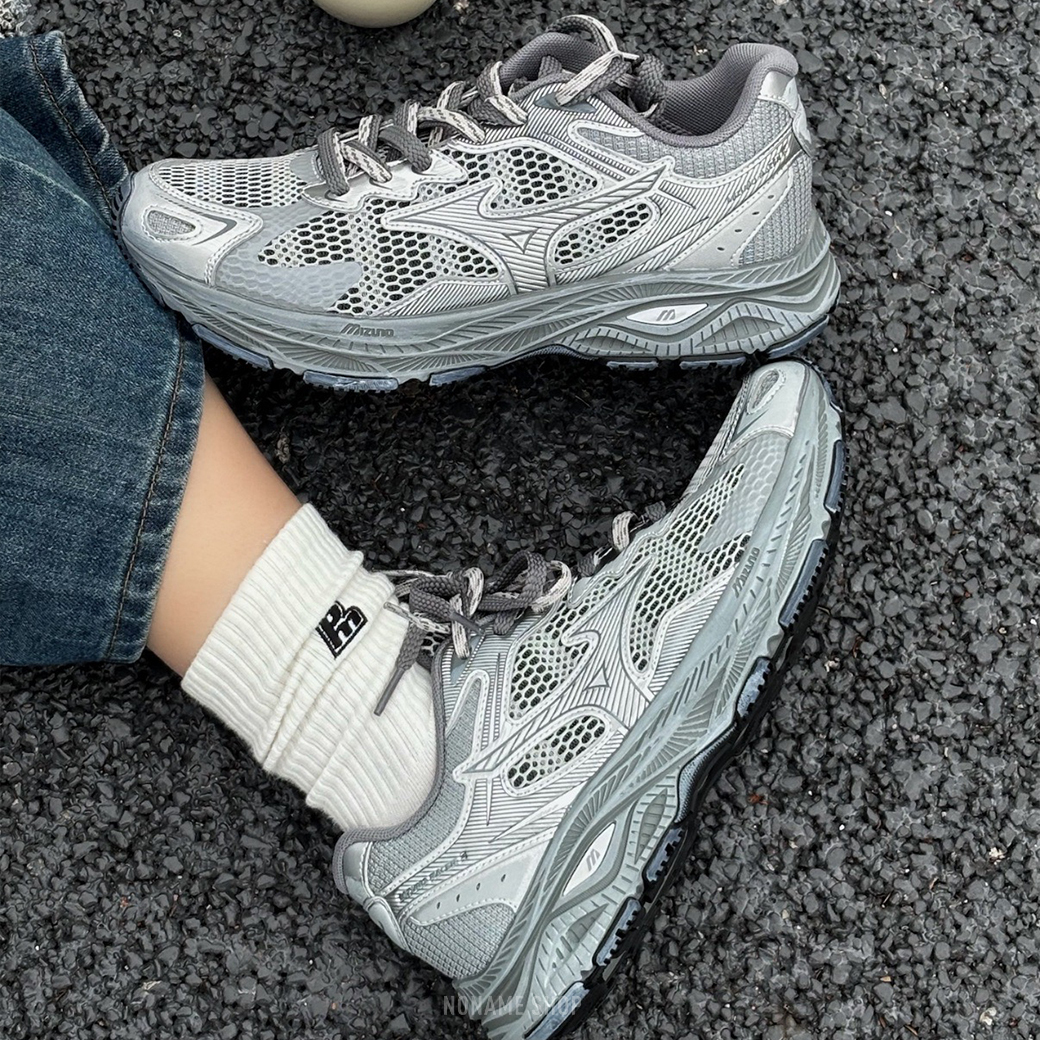 MIZUNO RACER S 美津濃 復古 網布 跑鞋 隕石灰 (男/女款)