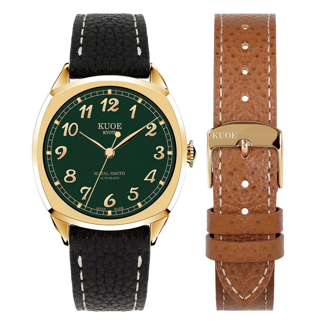 Royal Smith 90-008 - Gold Case with Green Dial