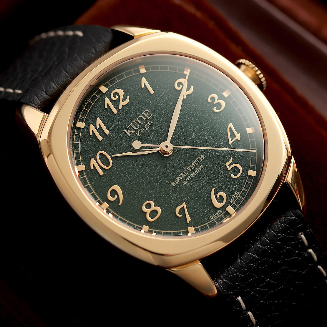 Royal Smith 90-008 - Gold Case with Green Dial