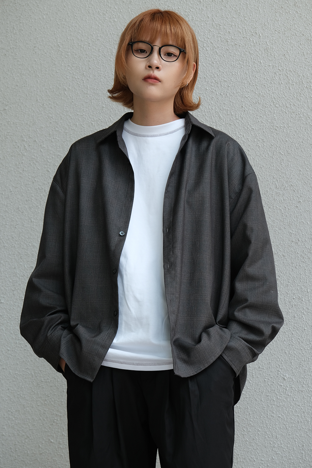 NURARI 格紋長袖襯衫 咖啡格/深灰格 24 A/W Civ. SP. plaid Lshirt