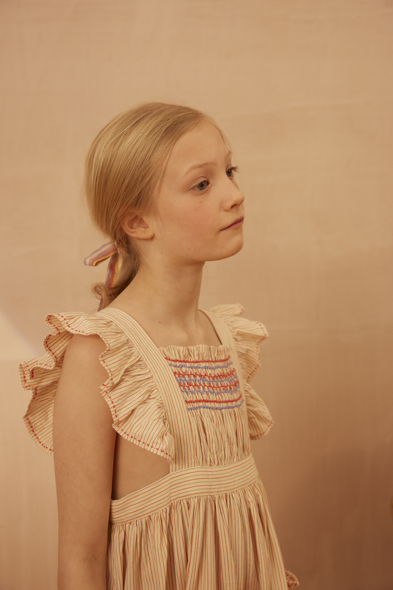 Apolina - Bessie pinafore - Cazan stripe