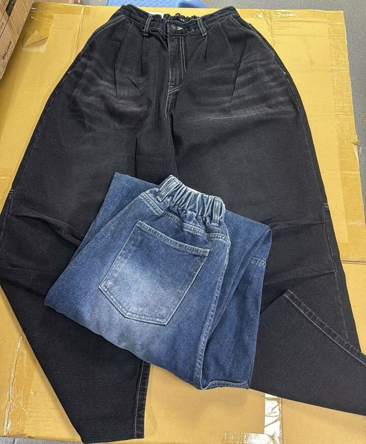 KR 韓國後橡筋闊身牛仔褲 (K2 F371)