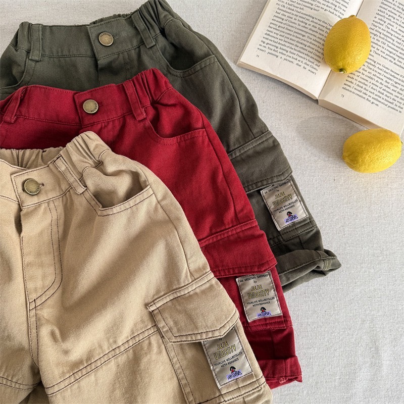 寬鬆口袋九分工裝褲