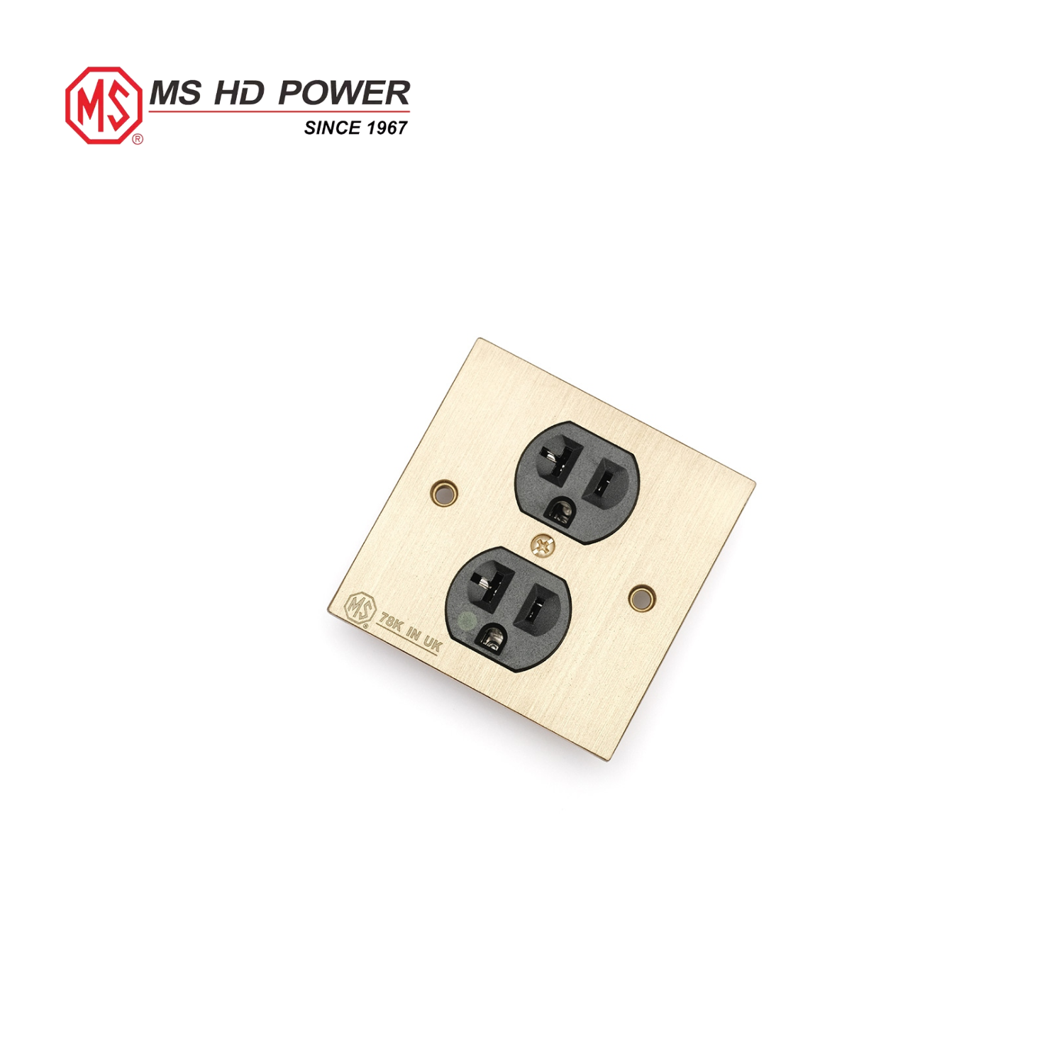 MS HD Power MS-780RHK 78K Rhodium US Wall Socket