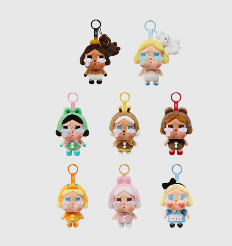 【逢甲 FUZZY】POP MART 泡泡瑪特 CRY BABY 哭娃 眼淚工廠 搪膠臉 毛絨 掛件 盲盒