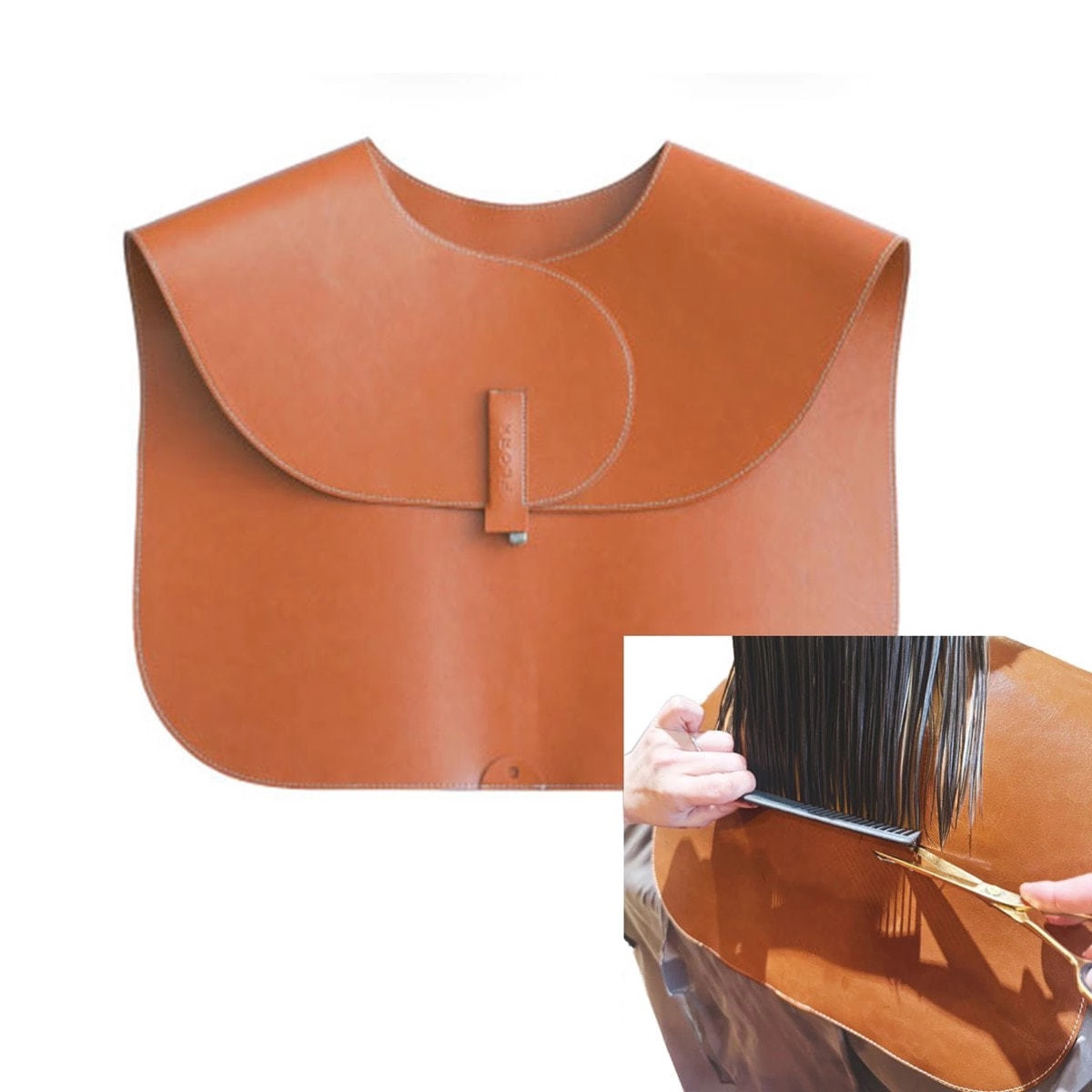 日本FLORA真皮剪髮墊肩