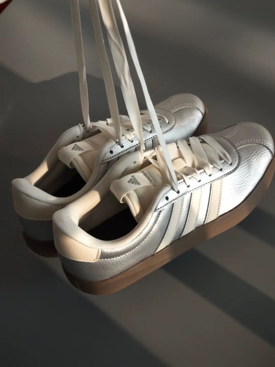 ADIDAS VL COURT 3.0 銀奶油 液態銀 米白 奶油白 荔枝皮 焦糖底 男女鞋 JQ7315 / 預購